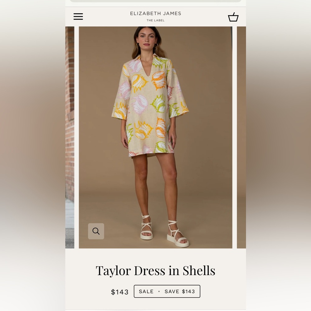 Taylor dress in shells - worn once!